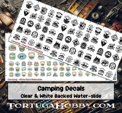 Outdoorsy Water Slide Decals - Models, Derby Cars and other Hobby Projects