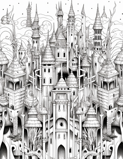 Distant Fantasy Lands Coloring Book (Digital)