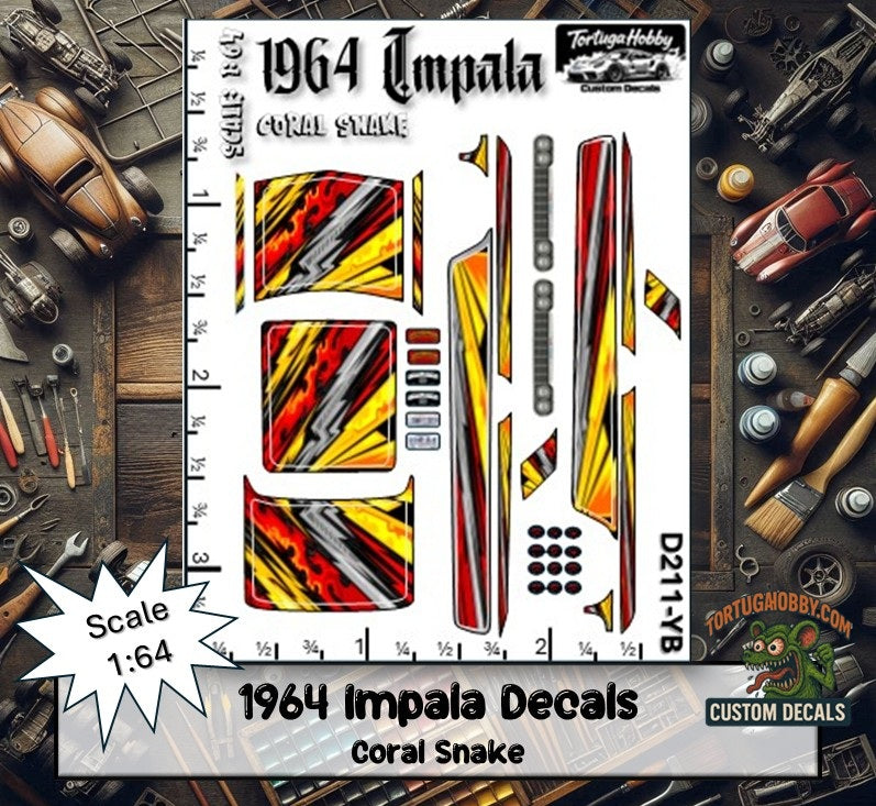 1964 Impala Custom Waterslide Decals for Total Customization