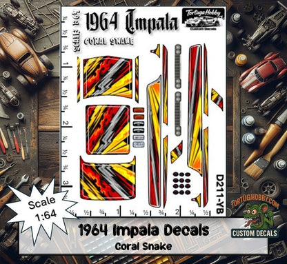 1964 Impala Custom Waterslide Decals for Total Customization