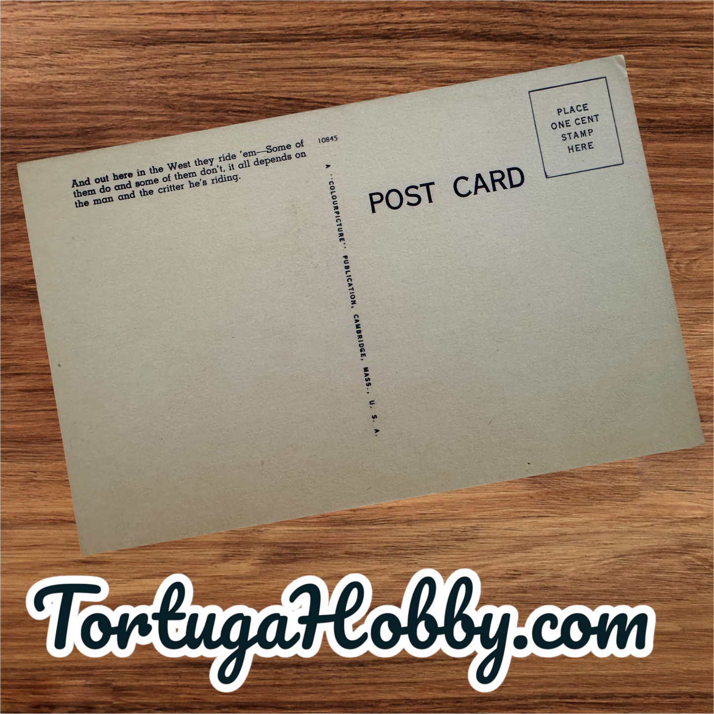 1940 -  Ride 'Em, Cowboy, Ride 'Em" Vintage Linen Post Card