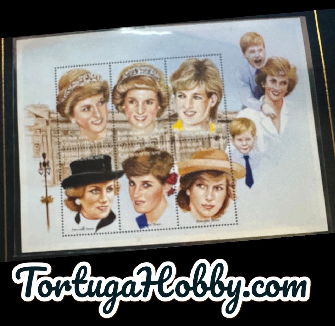 1997 - Central Africa, Princess Diana Portraits, Stamp Collection