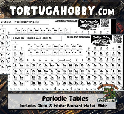 Periodic Table - Waterslide Decals for All Types of Craft Projects
