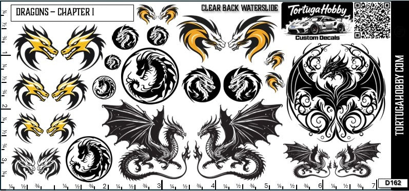 Dragons - Chapter I - Water Slide Decals for Models, Derby and Crafts