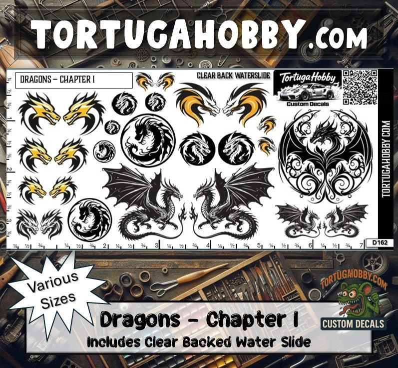 Dragons - Chapter I - Water Slide Decals for Models, Derby and Crafts