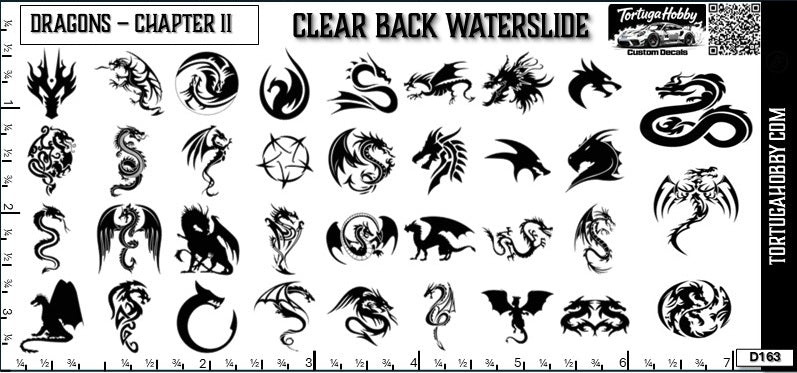 Dragons - Chapter II - Water Slide Decals for Models, Derby and Crafts