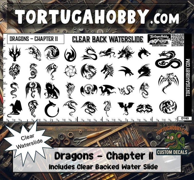 Dragons - Chapter II - Water Slide Decals for Models, Derby and Crafts