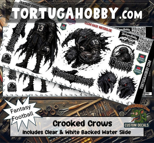 Fantasy Football - Crooked Crows - Waterslide Decals for Your favorite Hobby