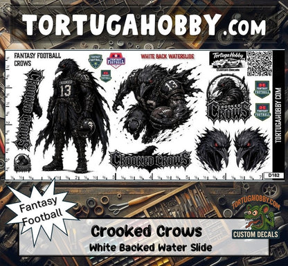 Fantasy Football - Crooked Crows - Waterslide Decals for Your favorite Hobby