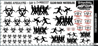 Zombie Apocalypse Waterslide Decals - Models Cars, Dioramas & Derby