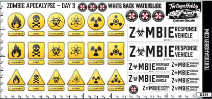 Zombie Apocalypse Waterslide Decals - Models Cars, Dioramas & Derby