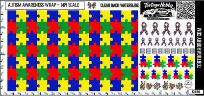 Autism Awareness Car Wrap Decal 1:64 Scale