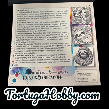 The Book Of Sloth - Adult Coloring Book -  Coloring Book. 100+ Pages.