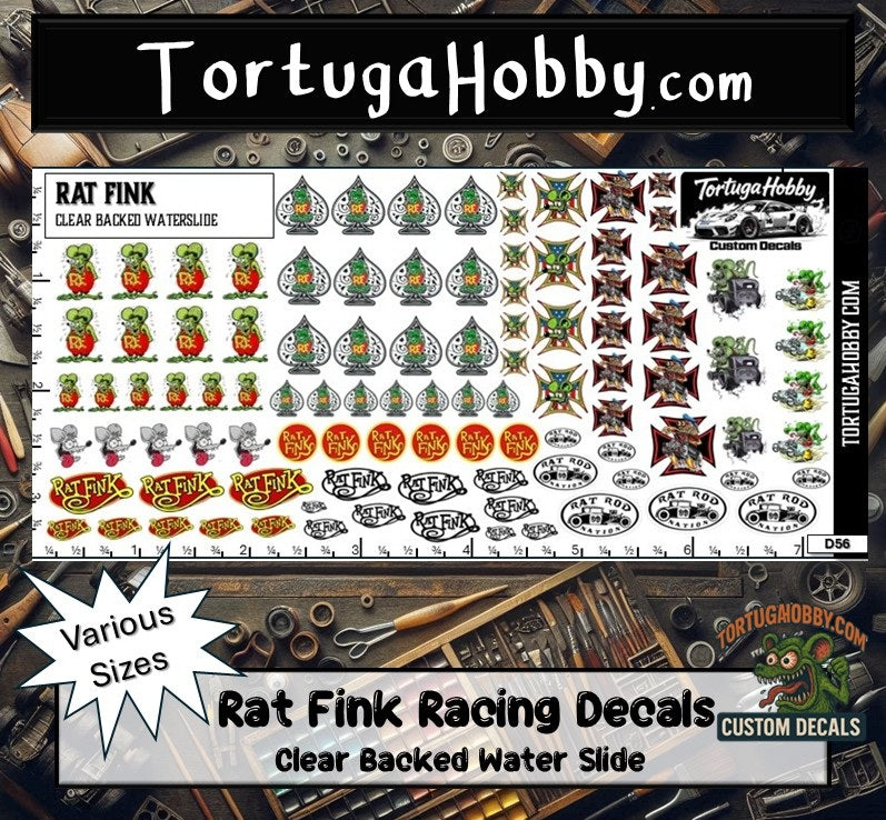 Rat Fink Hot Rod/Sponsorship Decals - Models, Pine Cars, Derby, R/C Water Slide