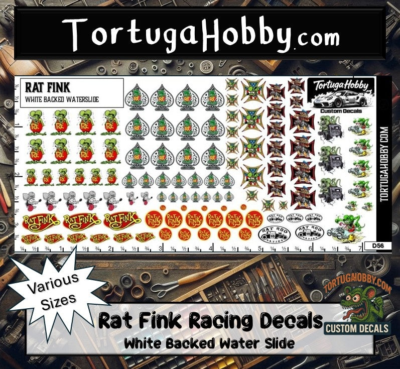 Rat Fink Hot Rod/Sponsorship Decals - Models, Pine Cars, Derby, R/C Water Slide