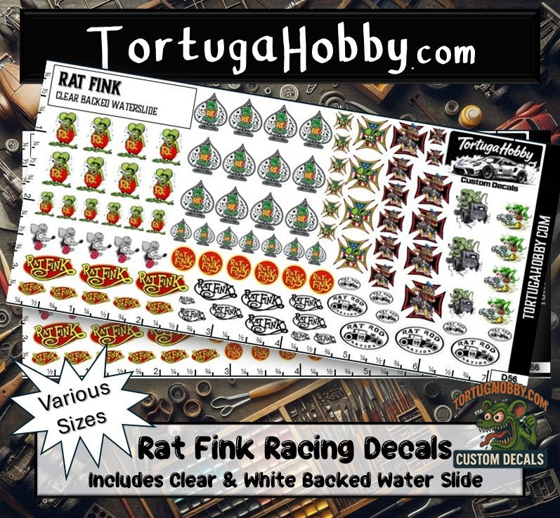 Rat Fink Hot Rod/Sponsorship Decals - Models, Pine Cars, Derby, R/C Water Slide