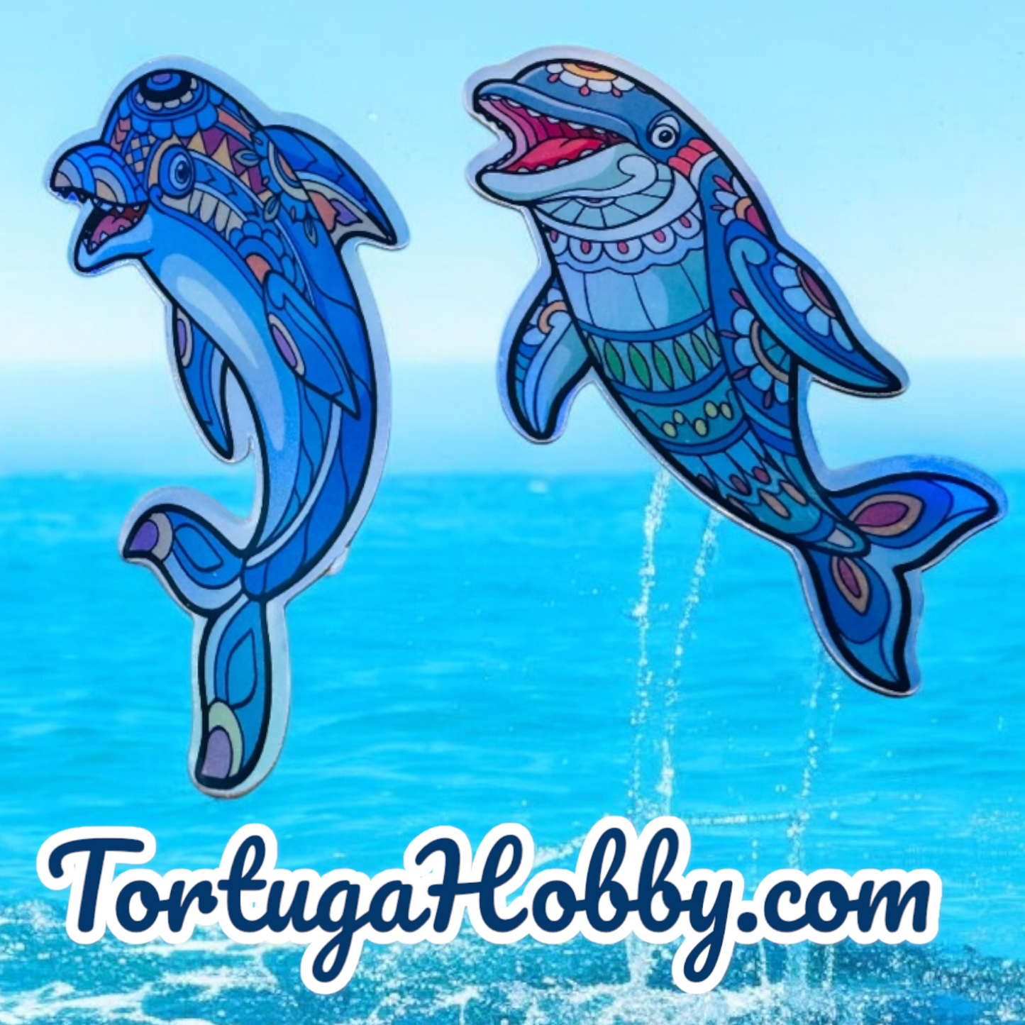 25 Holographic Dolphin Stickers for laptops, Water Bottles, Skateboards, Lockers and More