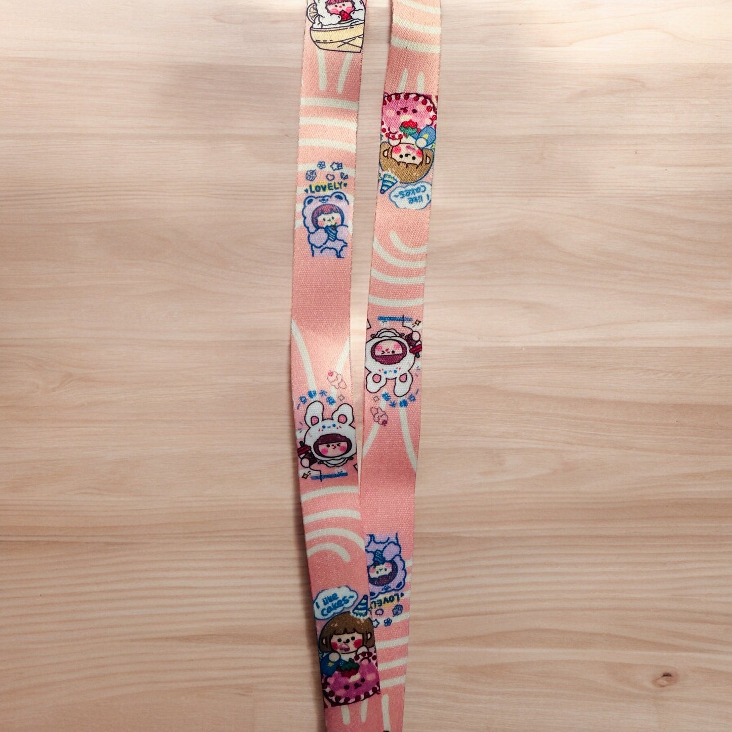 Lanyards - I Like Cake Cute Cartoon Character Lanyard / ID Badge Holder