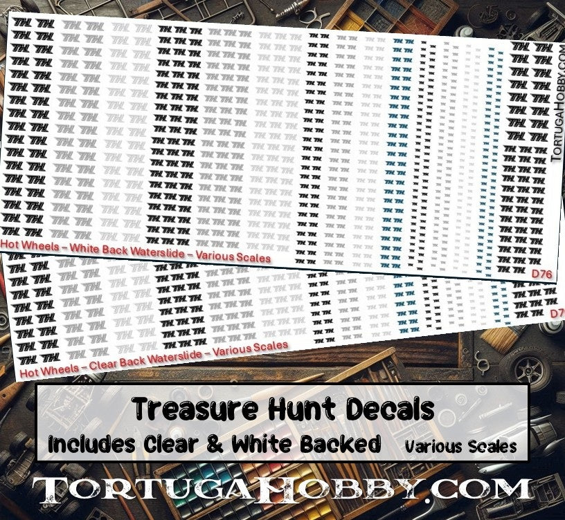Treasure Hunt Decals - Models, Pine Cars, Derby, R/C Water Slide