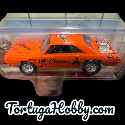 1991 - Johnny Lightning- Monopoly- Chance - Dodge Dart With Game Token