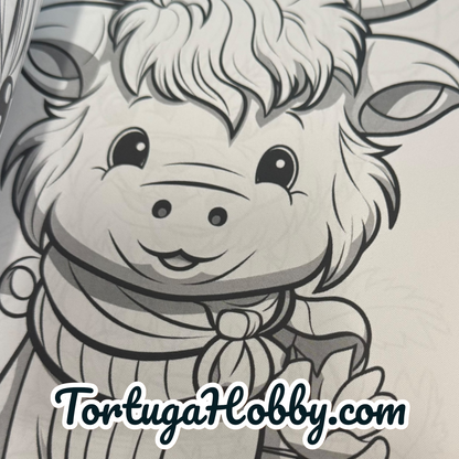 Adorable Kawaii Cows - Adult Coloring Book. 100+ Pages.