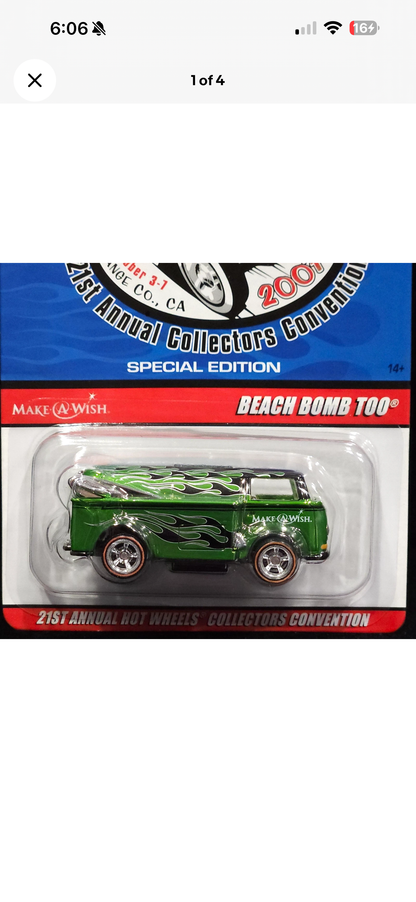 2007 - Hot Wheels Beach Bomb Too 21st Annual Collectors Convention Car 1 of 3000