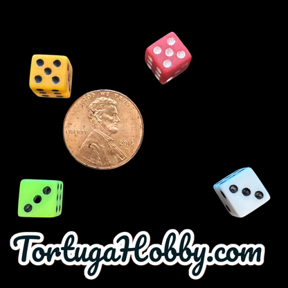 8mm Dice Set/Counters in Glass Containers - Perfect for Unique Game Night - CCG - Roleplay