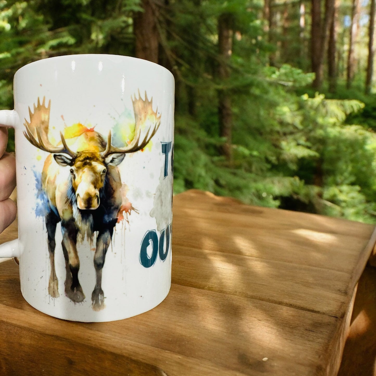 Great Outdoors Coffee Mug and Sticker Gift Set