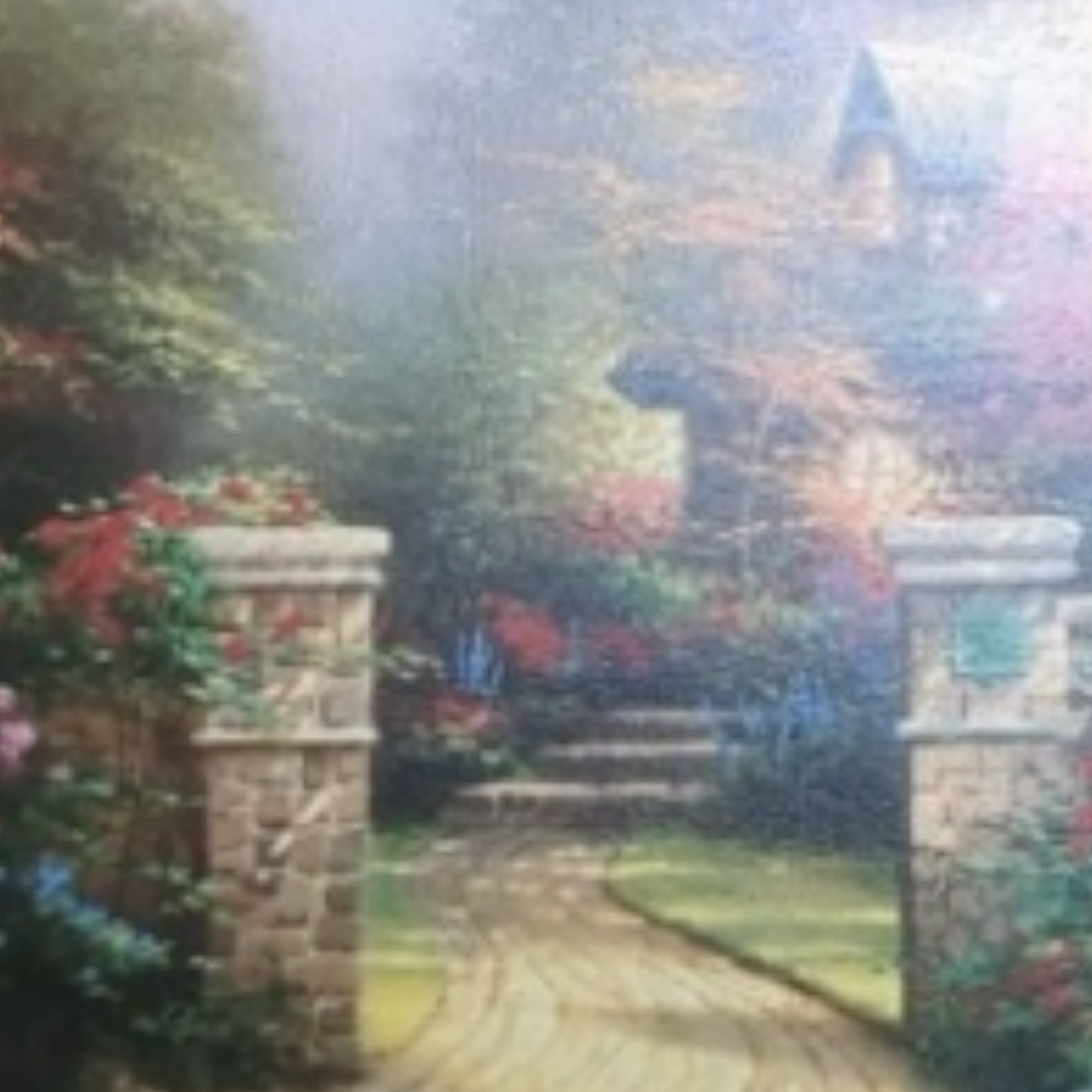 The Rose Gate - Thomas Kinkade Limited Edition Offset Lithograph on Canvas