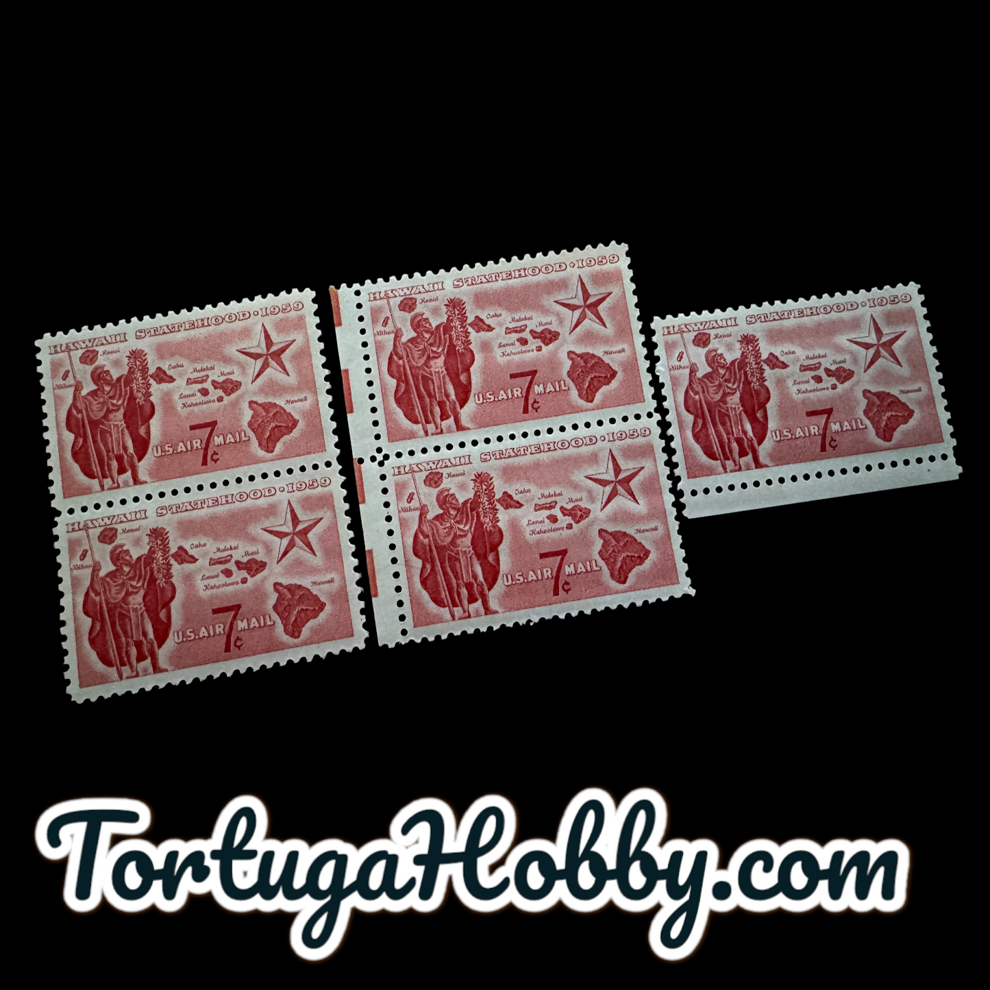 1959 - 7-cent Hawaii Statehood Airmail Stamp - Scott #C55