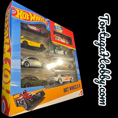 2025 - Hot Wheels 8 - Eight Car Gift Set With Porsche 911