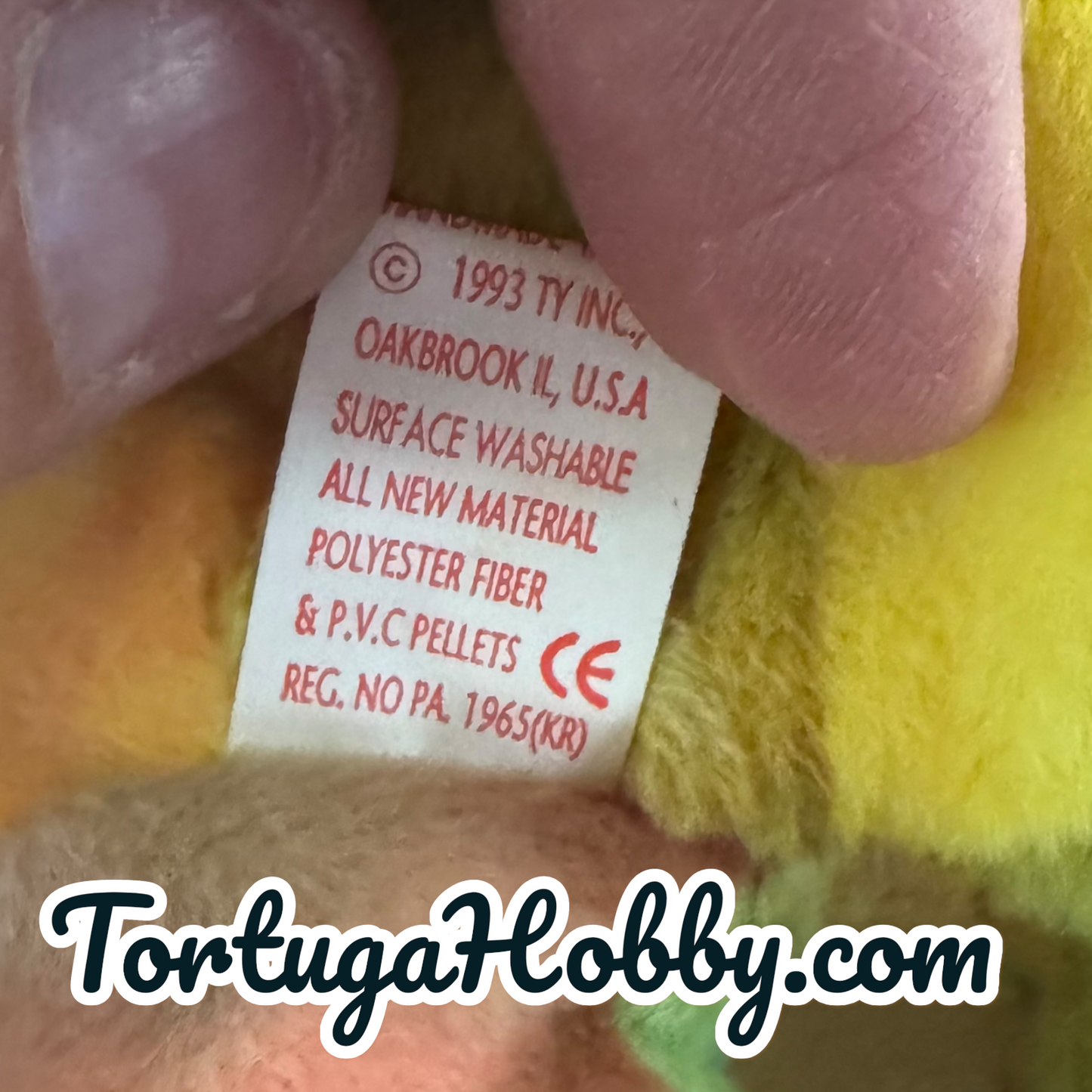 1993 - Ty Beanie Baby: Garcia Bear  - Errors Listed For Accuracy - PVC PELLETS