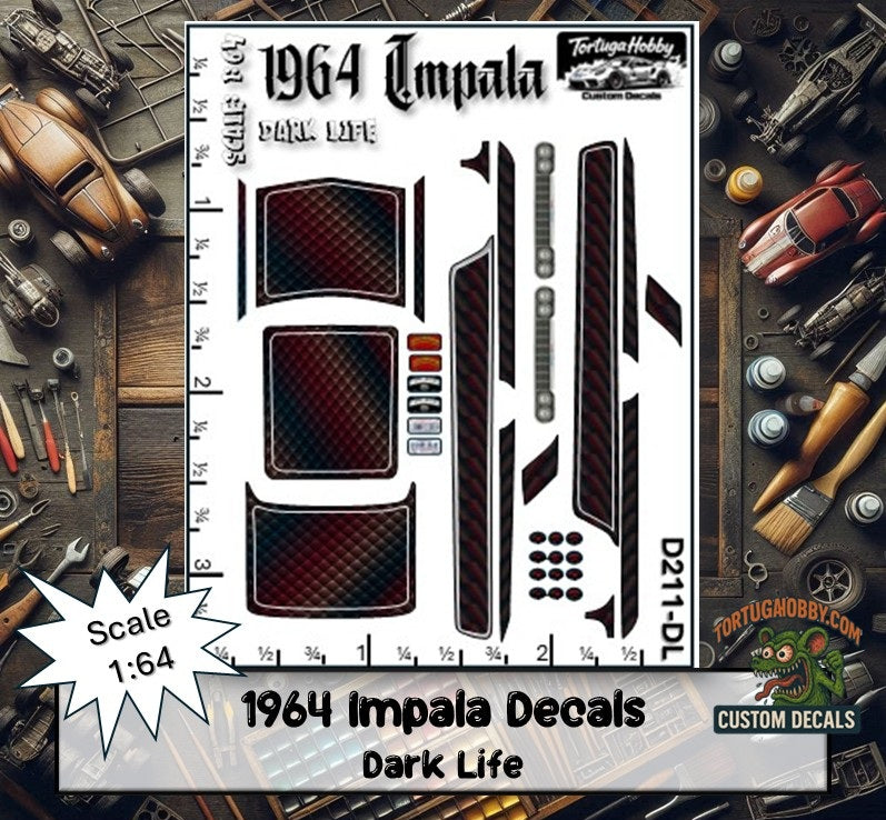 1964 Impala Custom Waterslide Decals for Total Customization