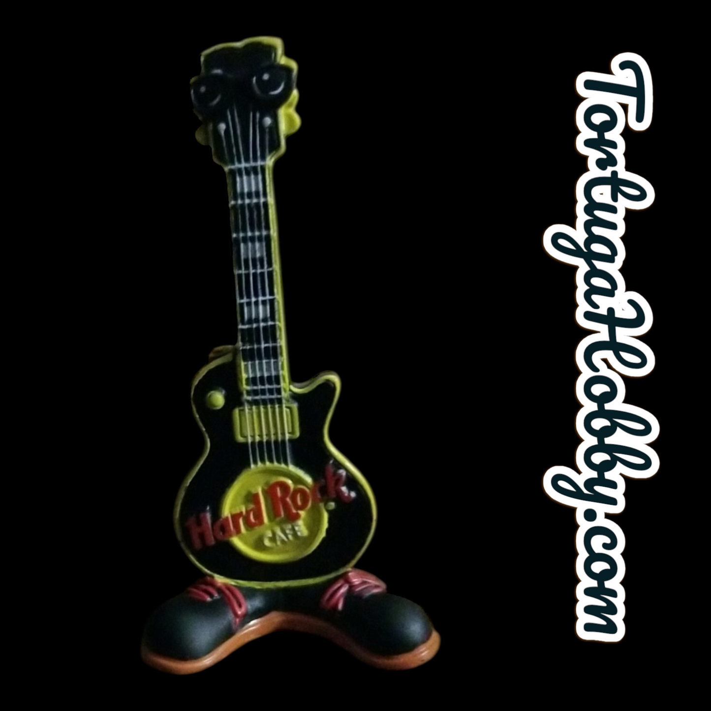 Hard Rock Cafe Idea Factory Plastic STANDING Guitar with Sunglasses and Shoes