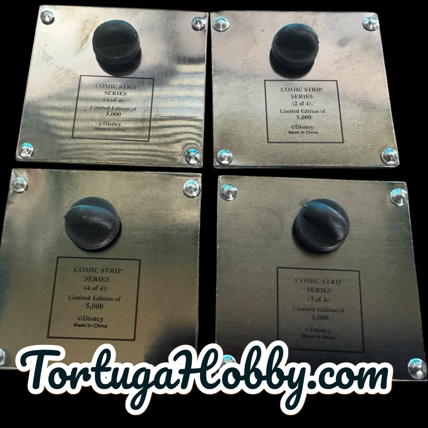 2001 - Walt Disney Collectible Comic Strip Pins - Set Of 4.
