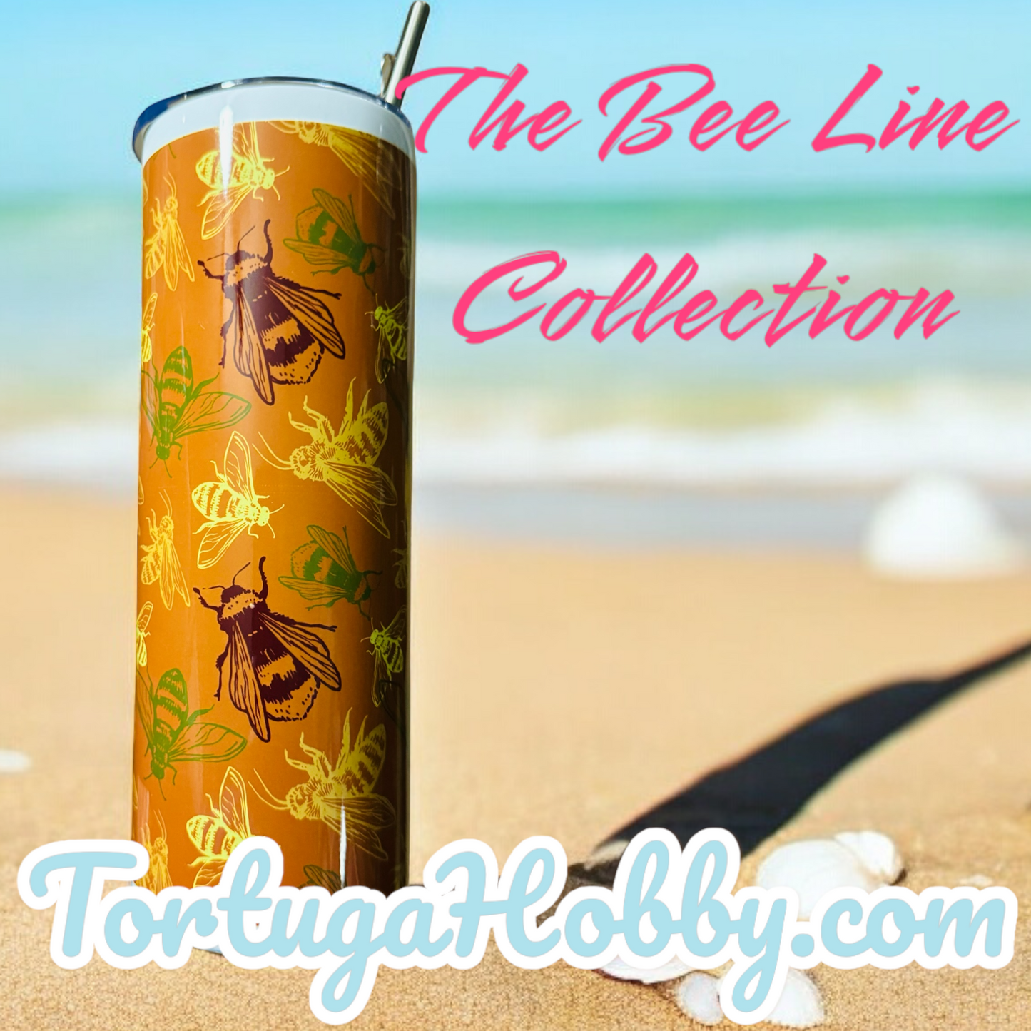 Tumbler’s - Golden Bees - Thin Stainless Steel 20oz Tumbler