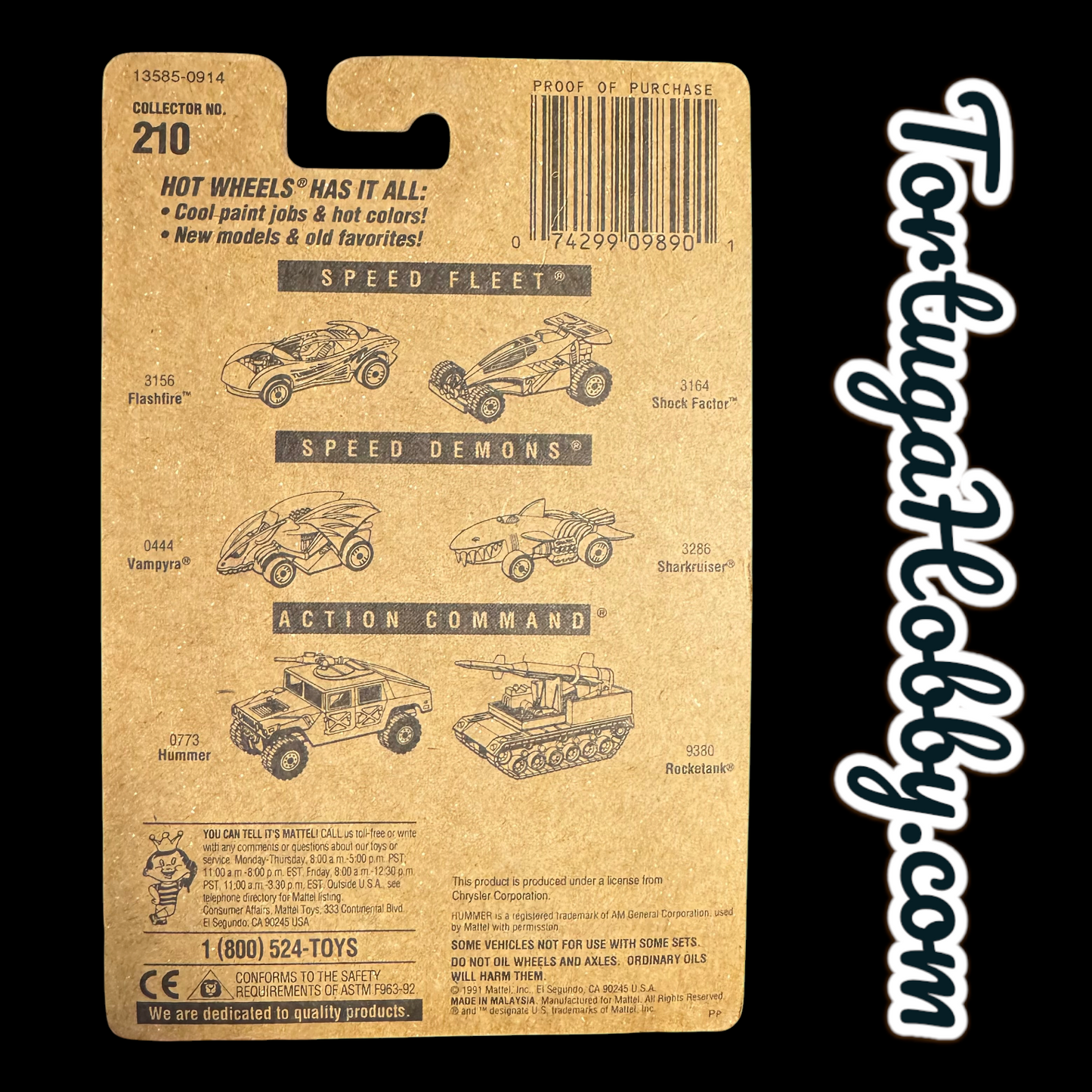 1991 - Hot Wheels - Mainline - Green Dodge Viper RT/10