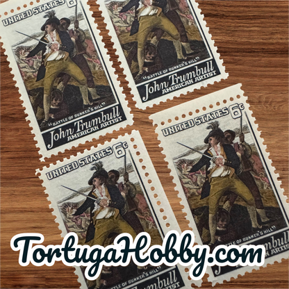 1968 - John Trumbull - Battle Of Bunker Hill - 6 Cent Stamp Includes 4 Stamps