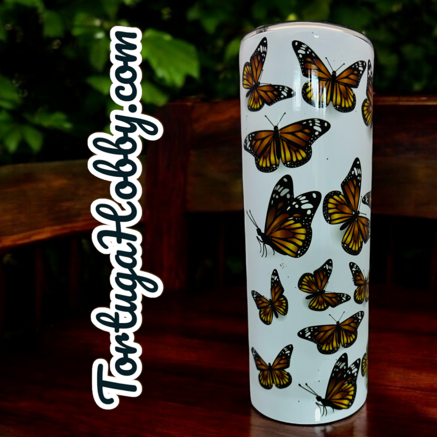 Tumbler’s - Monarch Butterflies - Thin Stainless Steel 20oz Tumbler