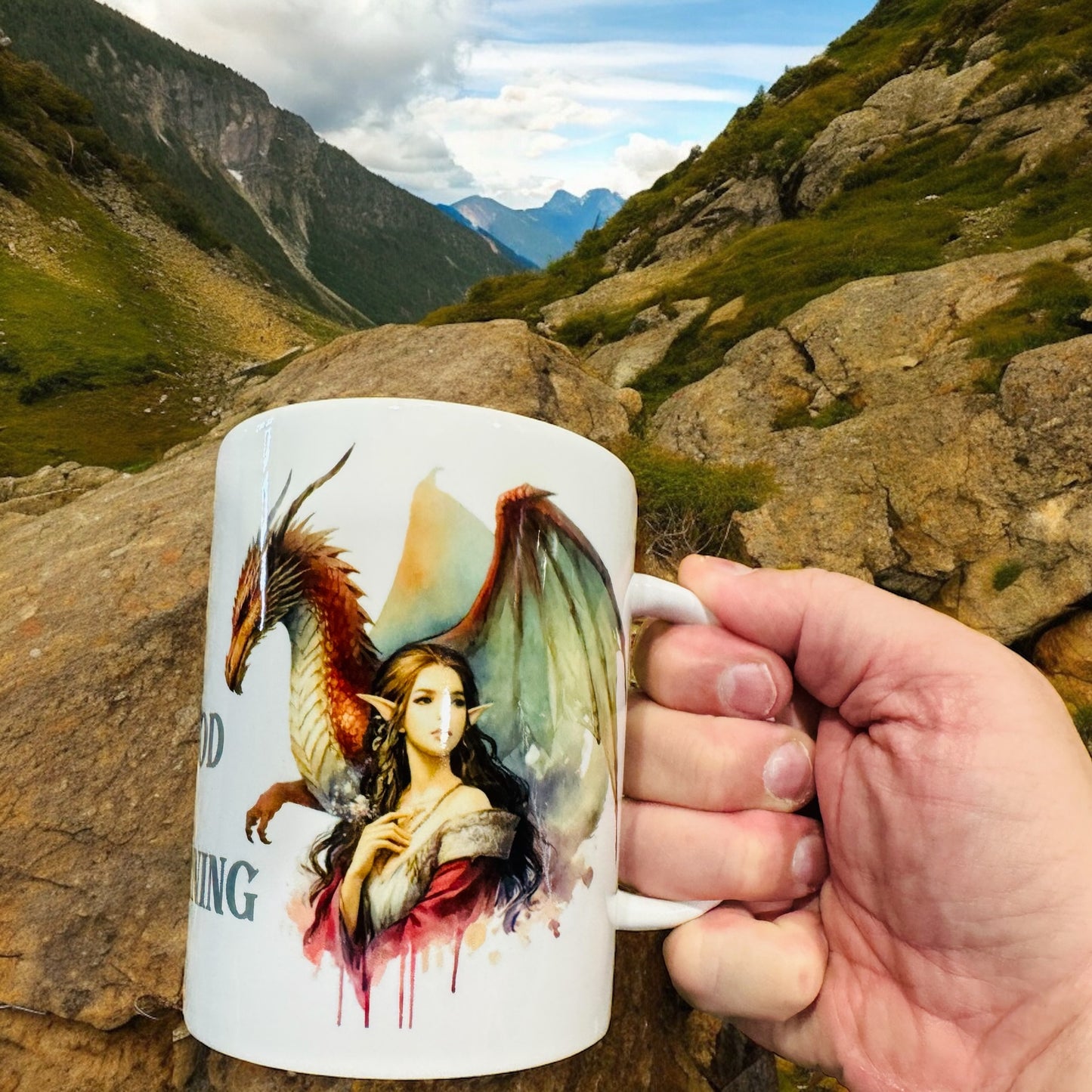 Coffee Cup - Dragon Good Morning Mug - perfect for your favorite cup of coffee.