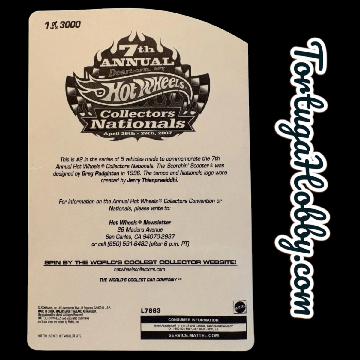 2007 - Hot Wheels 7th Annual Collectors Nationals - Scorchin Scooter  - Only 3000 Run