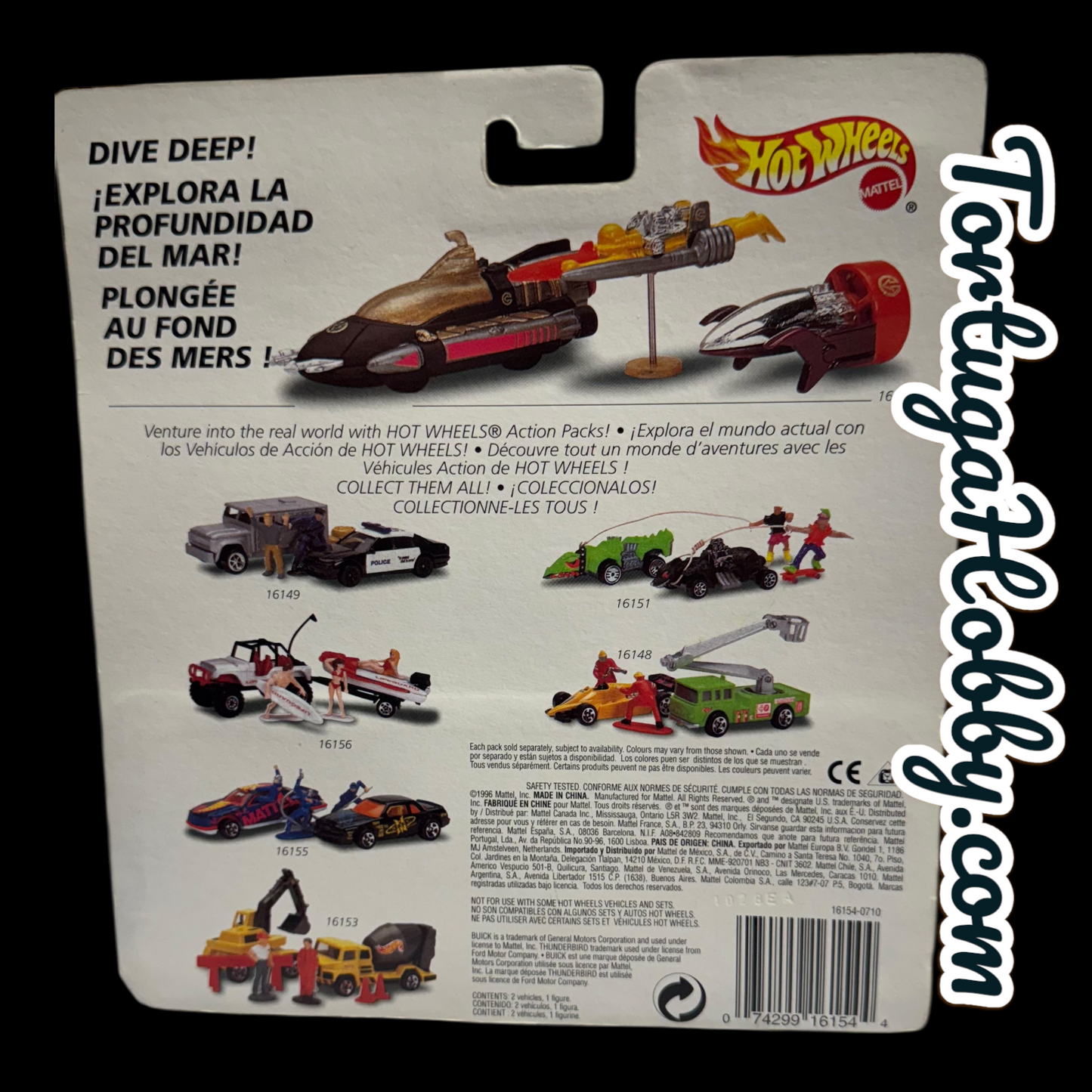 1996 HOT WHEELS Action Pack Undersea Adventure Set, New in Sealed Package