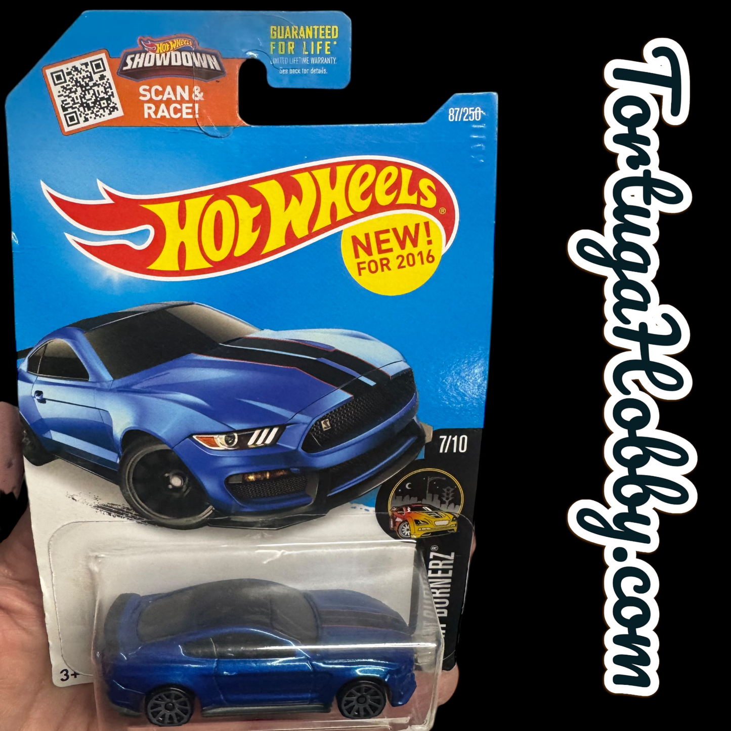2016 -  Hot Wheels Night Burnerz 7/10 - Blue Ford Shelby GT350R  87/250