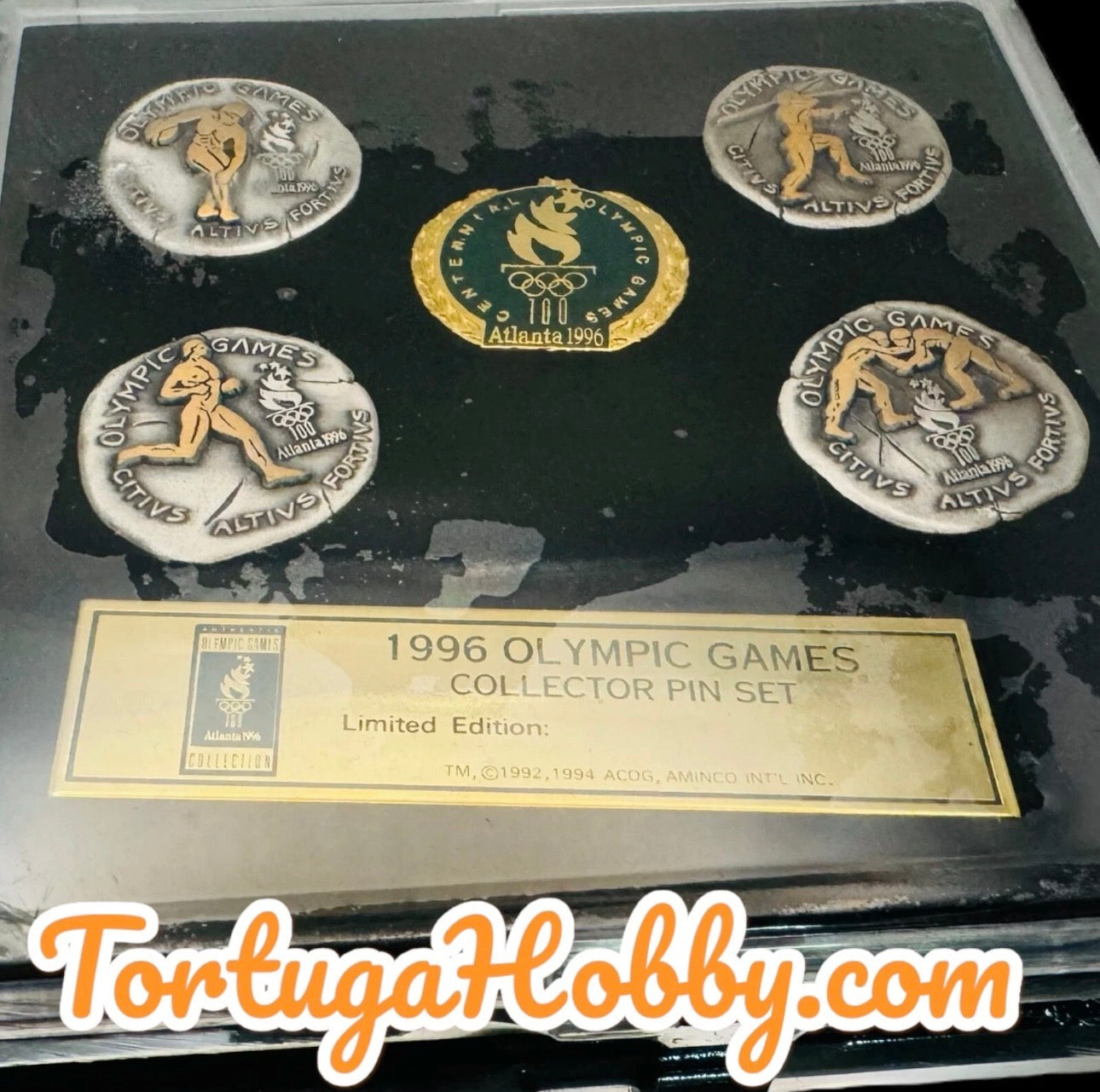 1996 OLYMPIC GAMES ANCIENT GREEK PIN SET - Almost 30 Years Old. Rare Find!