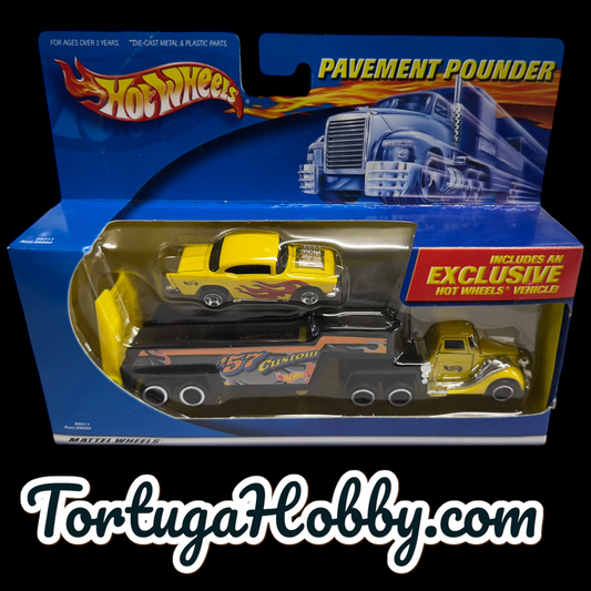 2000 Hot Wheels - Pavement Pounders - Yellow 1957 Chevy