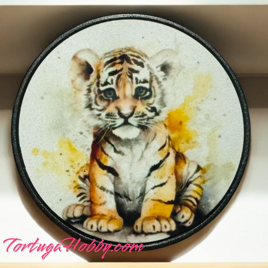 Phone Stands - Tiger (Cub) Original Art - Artisan Phone Stands