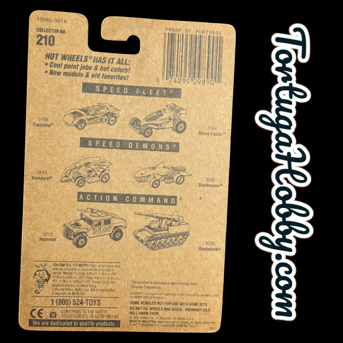 1991 - Hot Wheels - Mainline - Red Dodge Viper RT/10