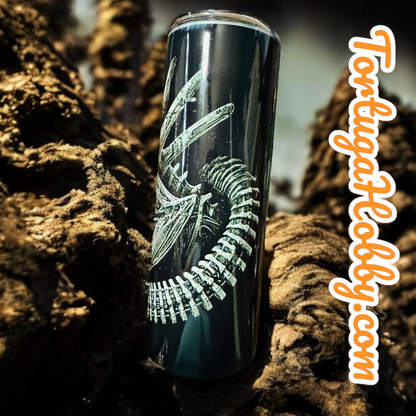 Tumblers - Xenomorph Alien Original Art - Thin Stainless Steel 20oz Tumbler