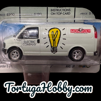1991 - Johnny Lightning- Monopoly- Electric Company Cargo Van With Game Token
