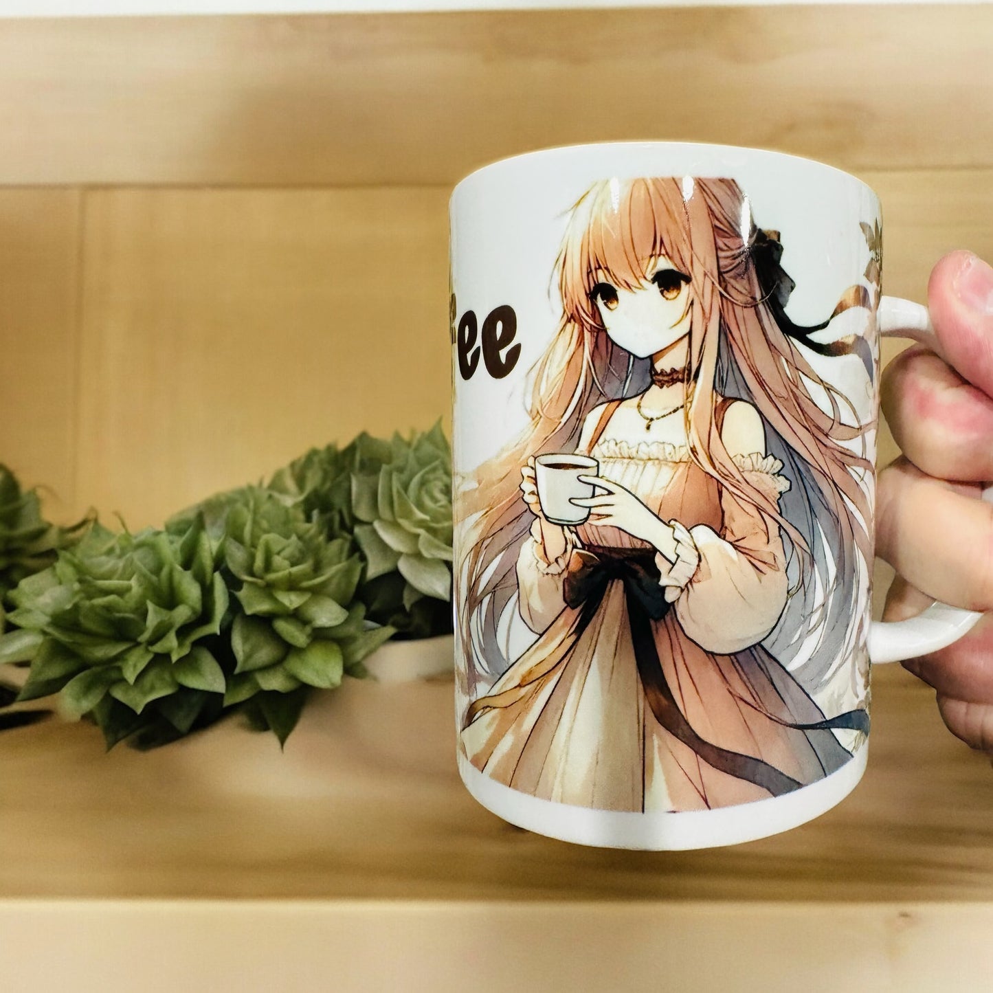 Coffee Cup - Drink Coffee and Be Awesome - Artisan Anime Coffee Cup